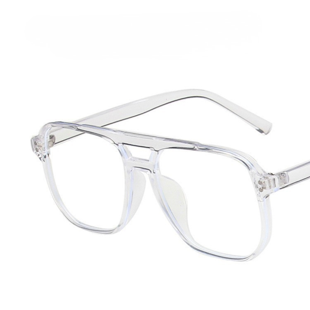 Double Bridge Square Frame Sunglasses