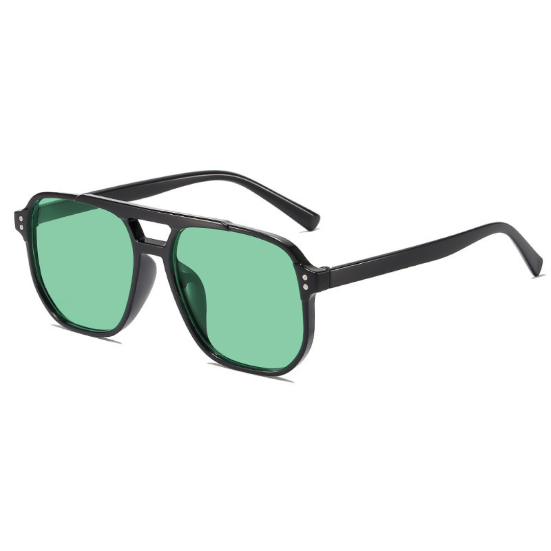Double Bridge Square Frame Sunglasses