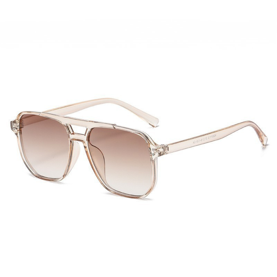 Double Bridge Square Frame Sunglasses