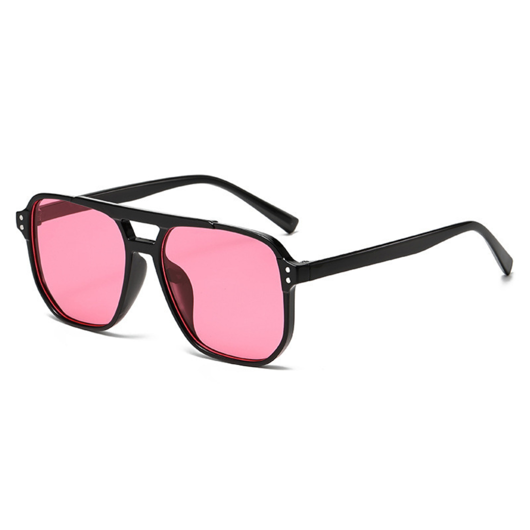 Double Bridge Square Frame Sunglasses