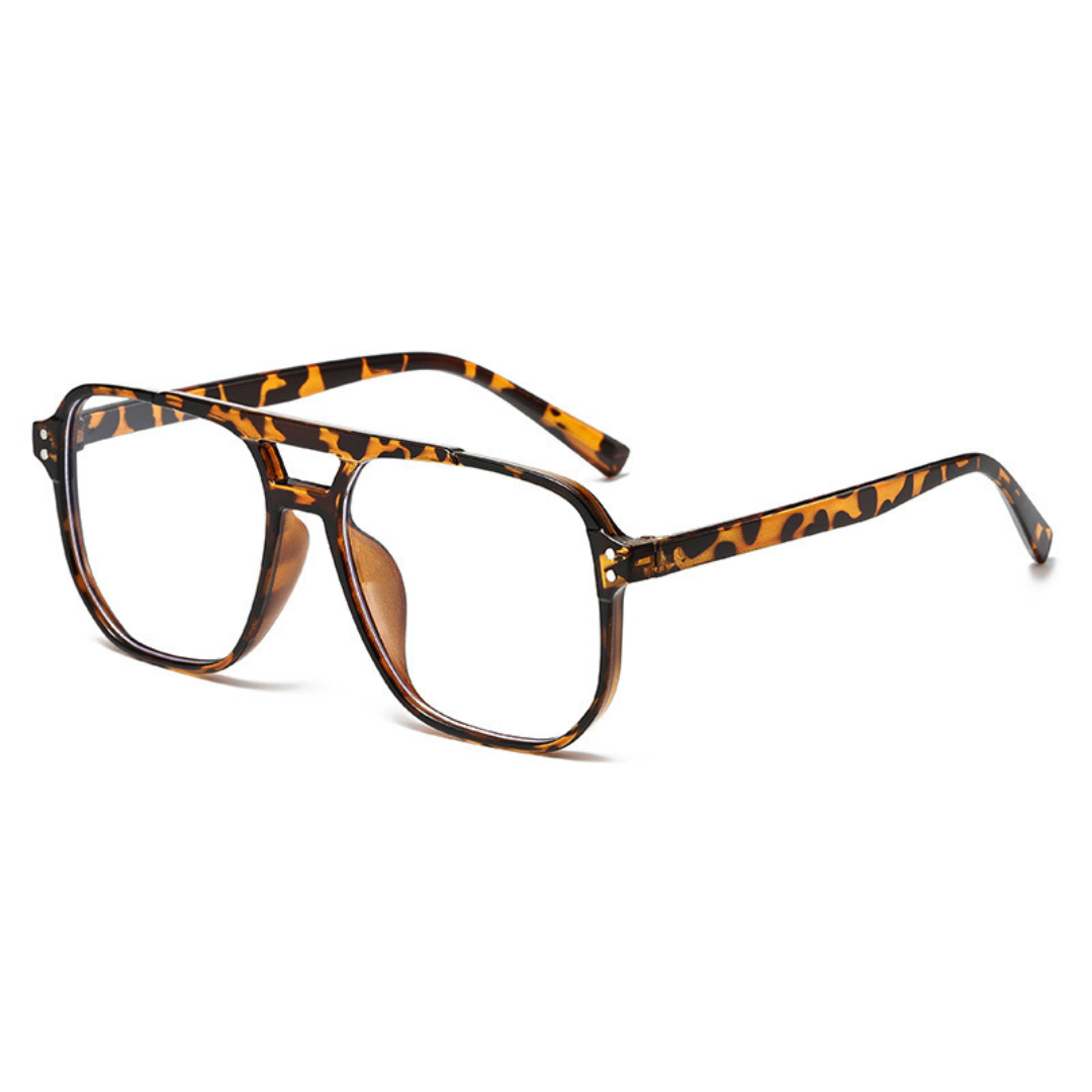 Double Bridge Square Frame Sunglasses