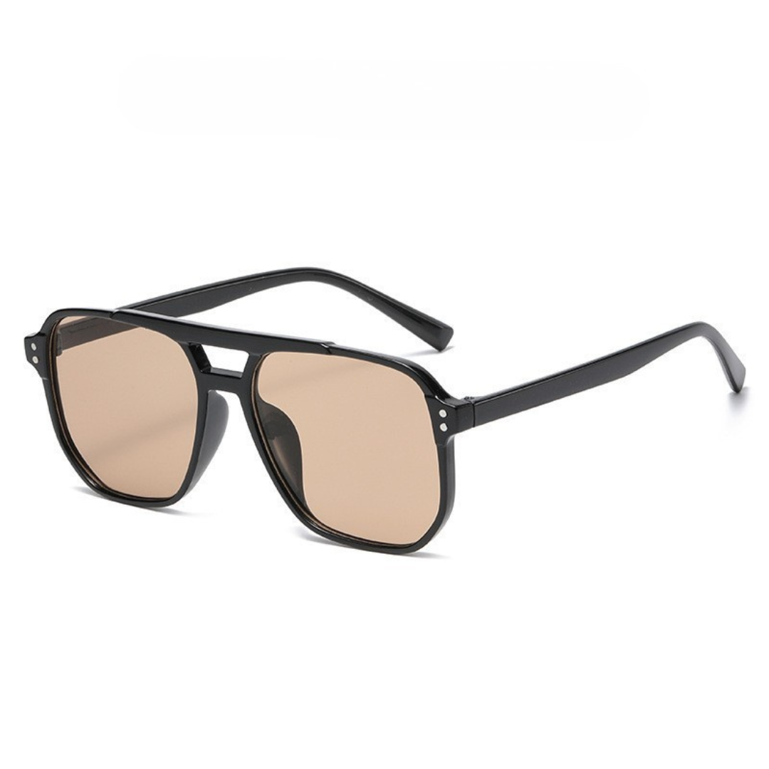 Double Bridge Square Frame Sunglasses