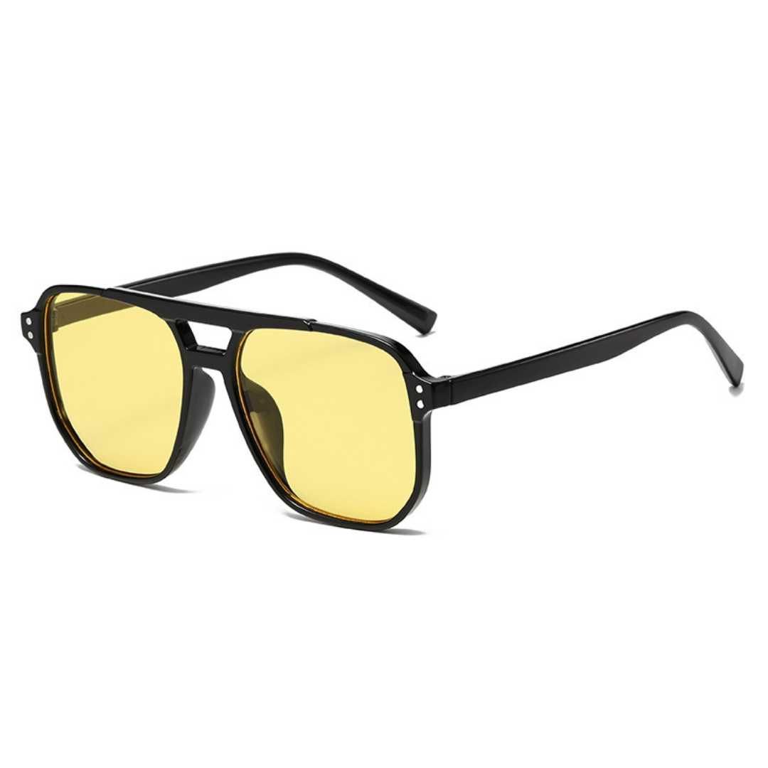Double Bridge Square Frame Sunglasses