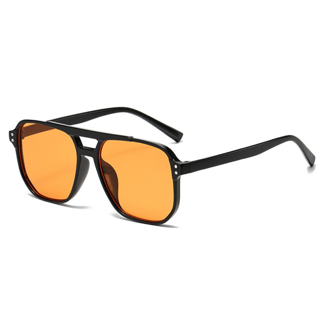 Double Bridge Square Frame Sunglasses