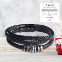 Double Row Black Men's Bracelet
