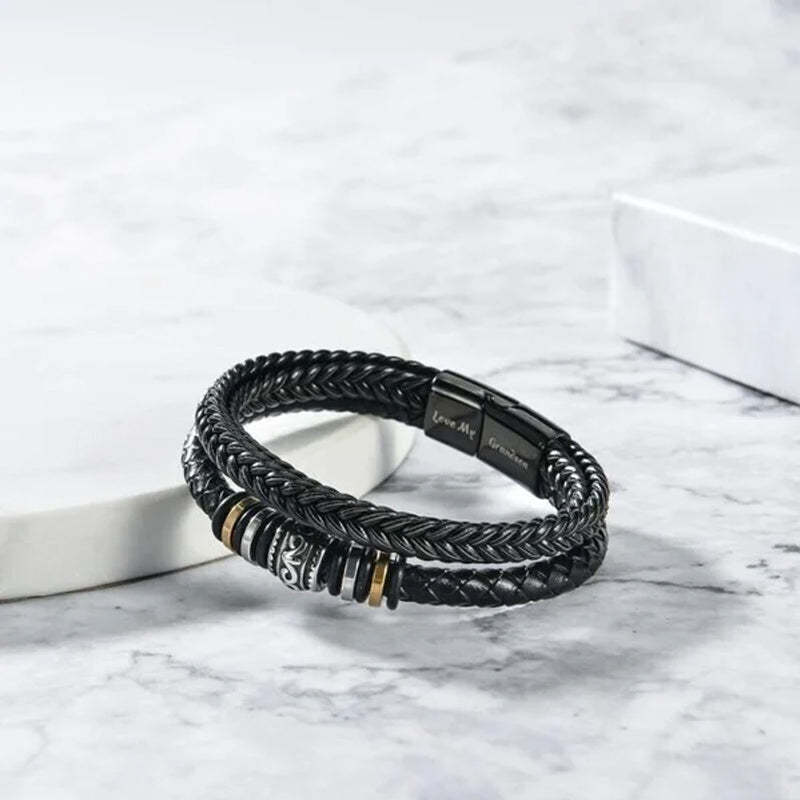 Double Row Black Men's Bracelet
