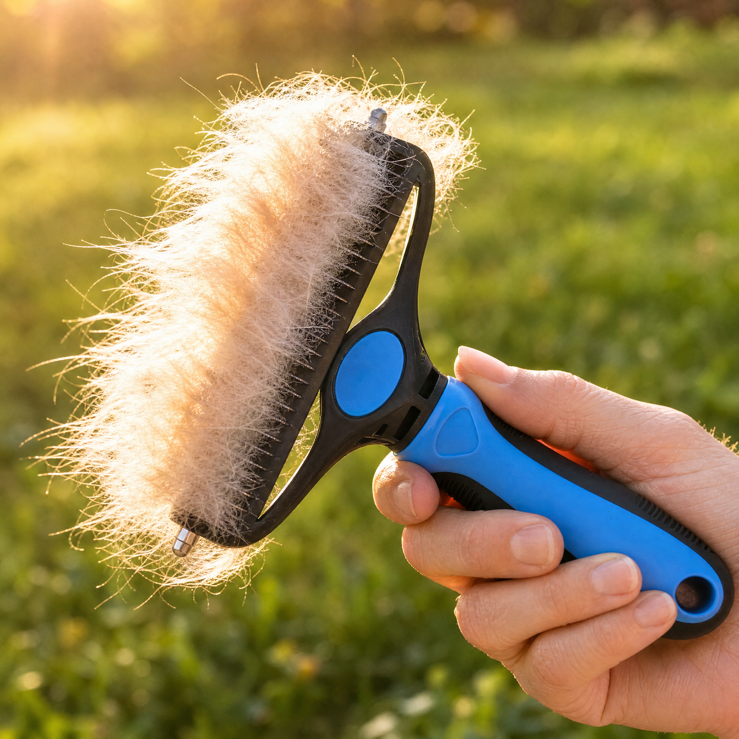 Double-Sided Dematting Brush for Shedding Dogs