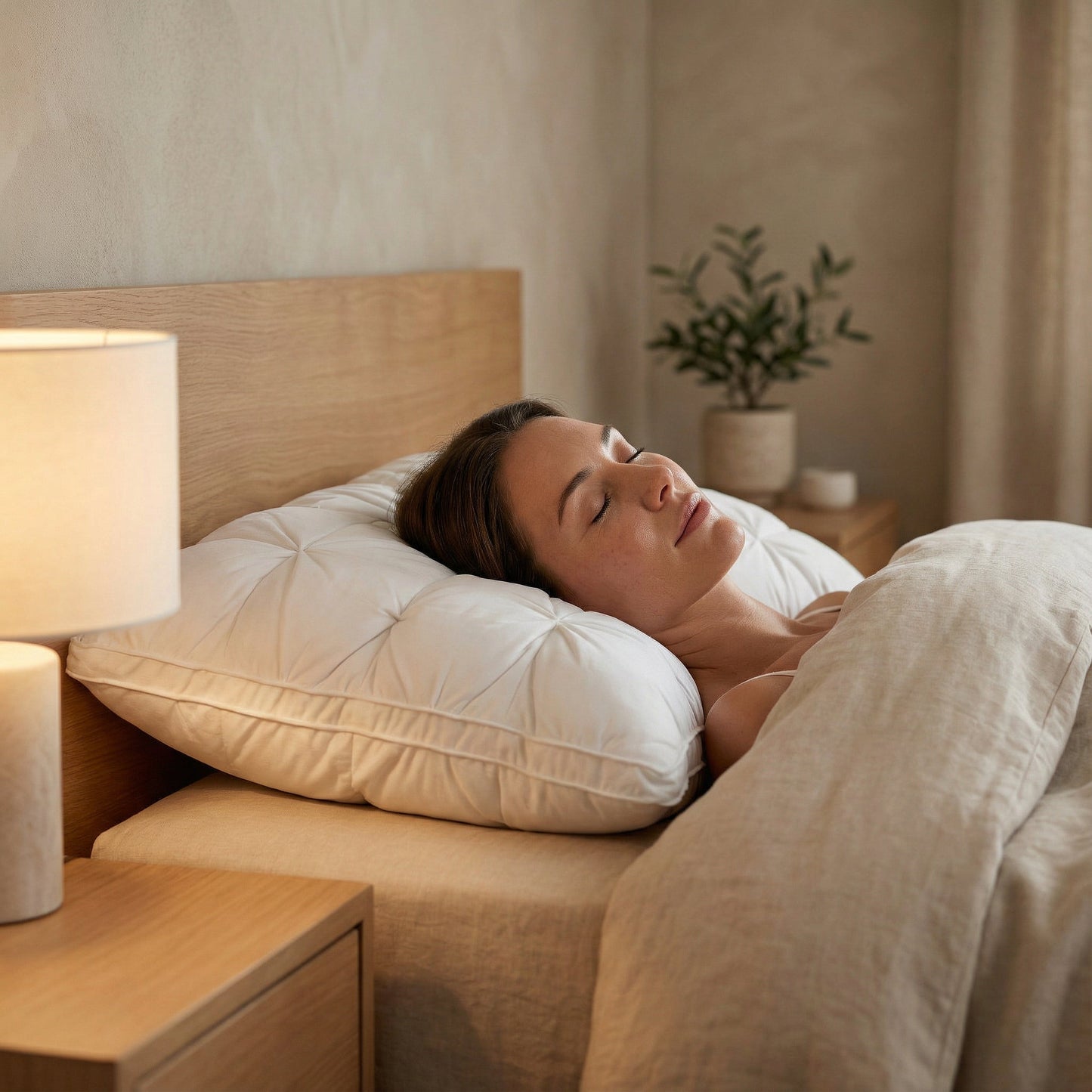 Down Pillow | Soft Support Like in a Hotel | Breathable Cotton Cover