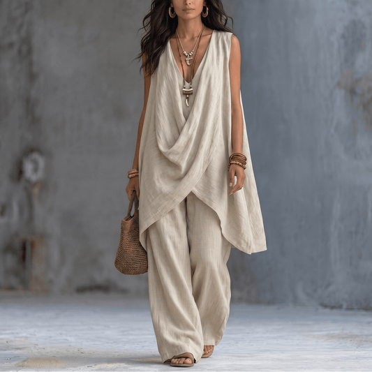 Draped Two-Piece Set
