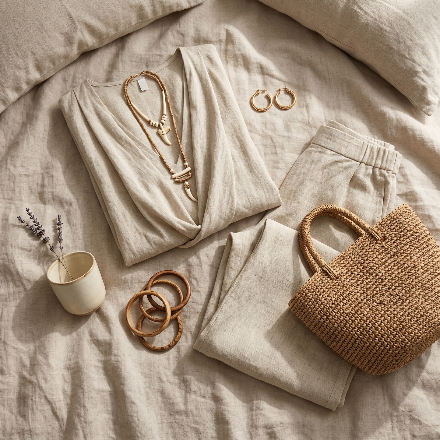 Draped Two-Piece Set