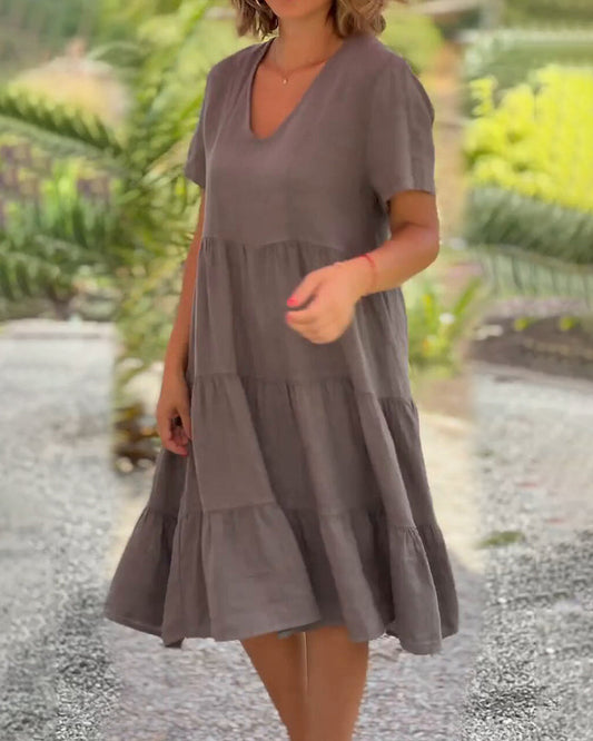 Dress with V-neck
