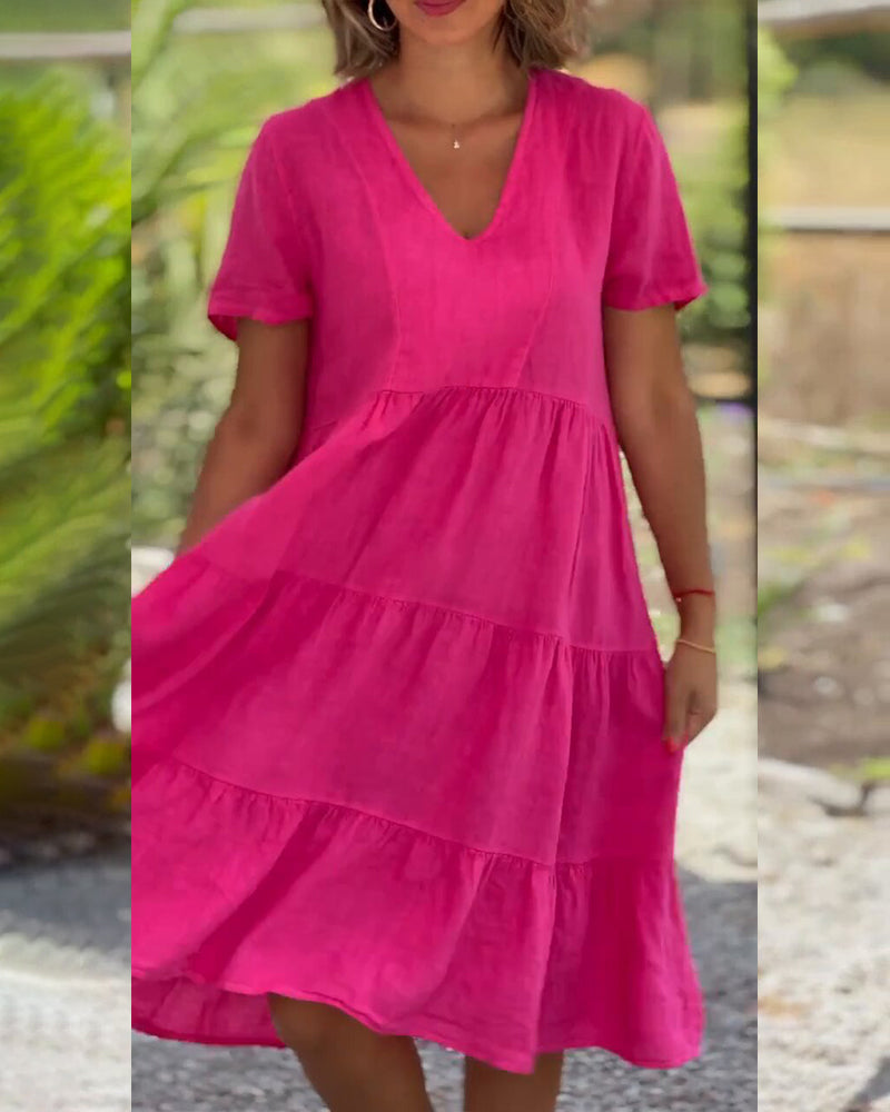 Dress with V-neck
