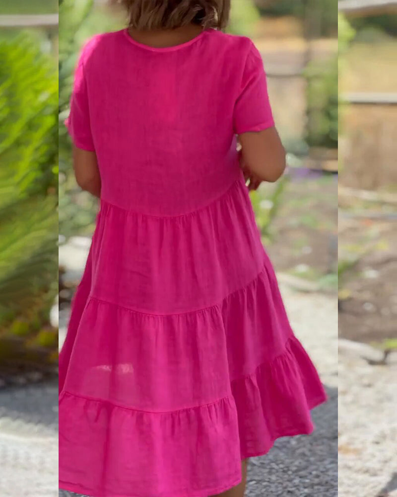 Dress with V-neck