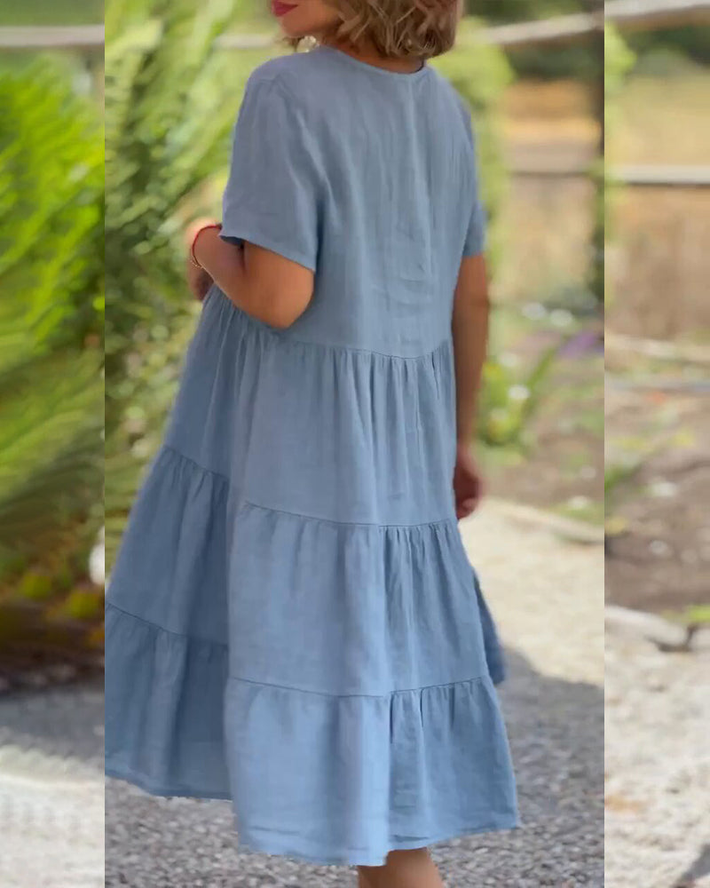 Dress with V-neck