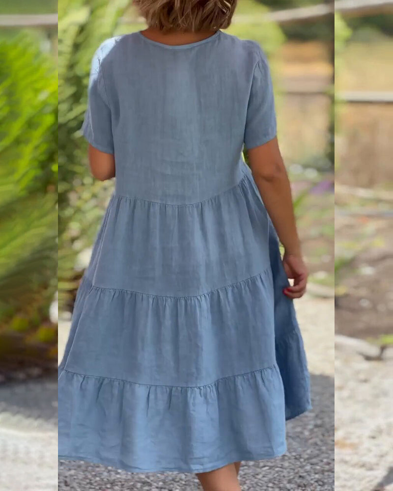 Dress with V-neck