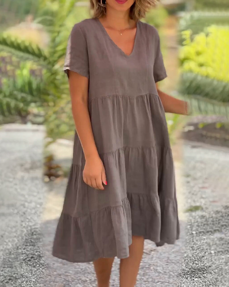 Dress with V-neck