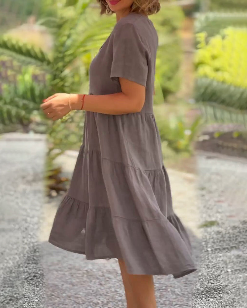 Dress with V-neck