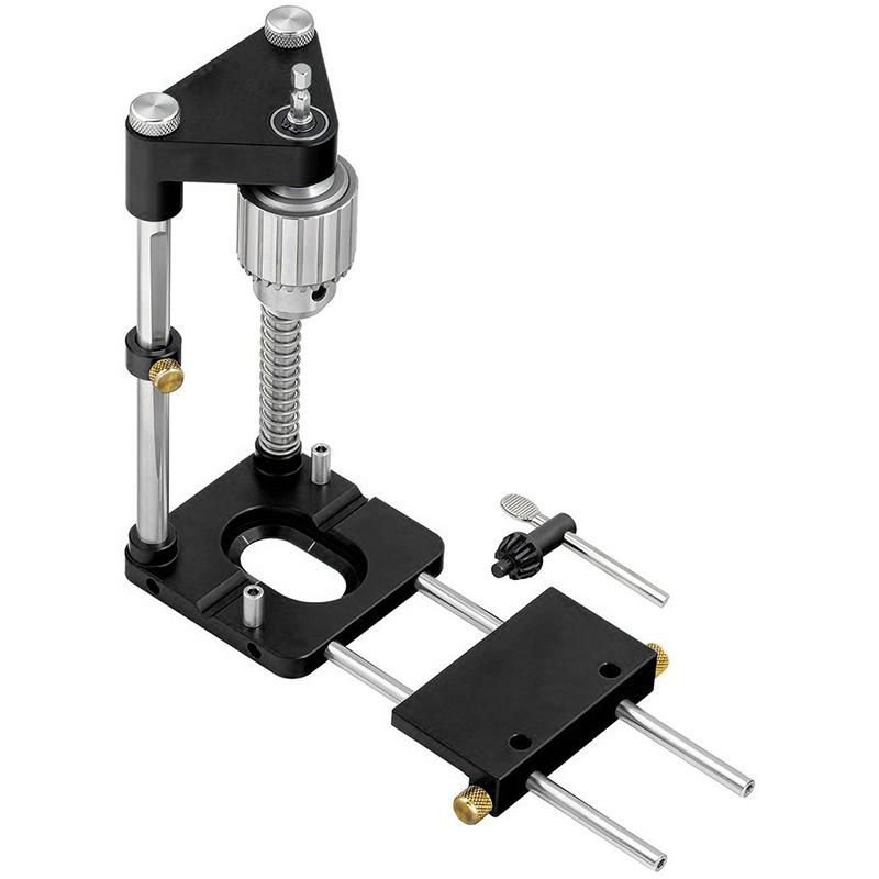 Drill Press Guide for Handheld Drills - Portable & Adjustable Woodworking Jig