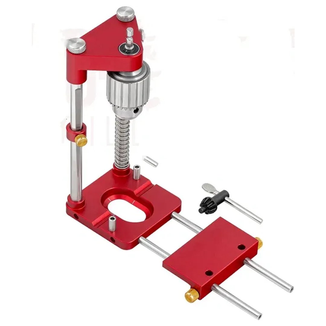 Drill Press Guide for Handheld Drills - Portable & Adjustable Woodworking Jig