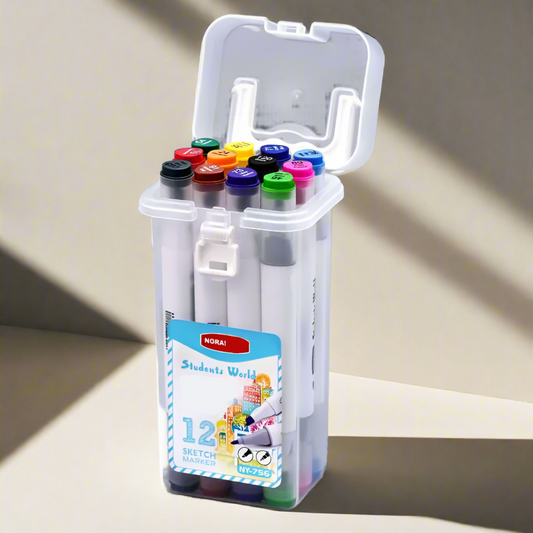 Dual-Tip Washable Art Markers for Kids & Adults