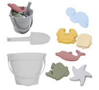 Eco-Friendly Silicone Beach Bucket Sand Toy Set