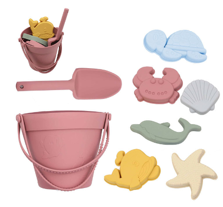 Eco-Friendly Silicone Beach Bucket Sand Toy Set