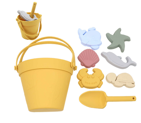 Eco-Friendly Silicone Beach Bucket Sand Toy Set