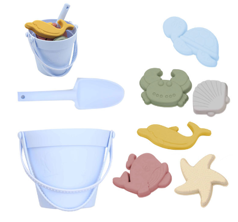 Eco-Friendly Silicone Beach Bucket Sand Toy Set