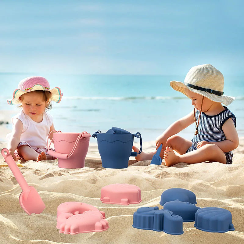 Eco-Friendly Silicone Beach Bucket Sand Toy Set