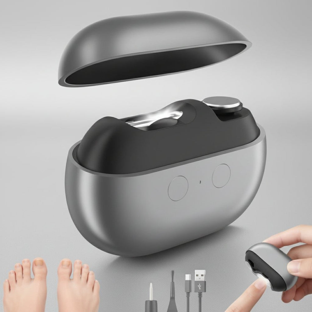 Electric Nail Clipper with LED Light – Rechargeable 3 in 1 Trimmer for Safe Toenail Care