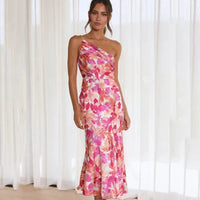 Elegant Asymmetrical Floral Midi Dress for Every Occasion