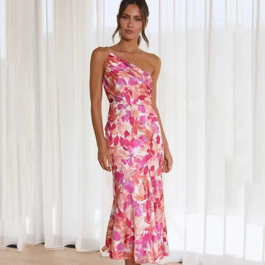 Elegant Asymmetrical Floral Midi Dress for Every Occasion
