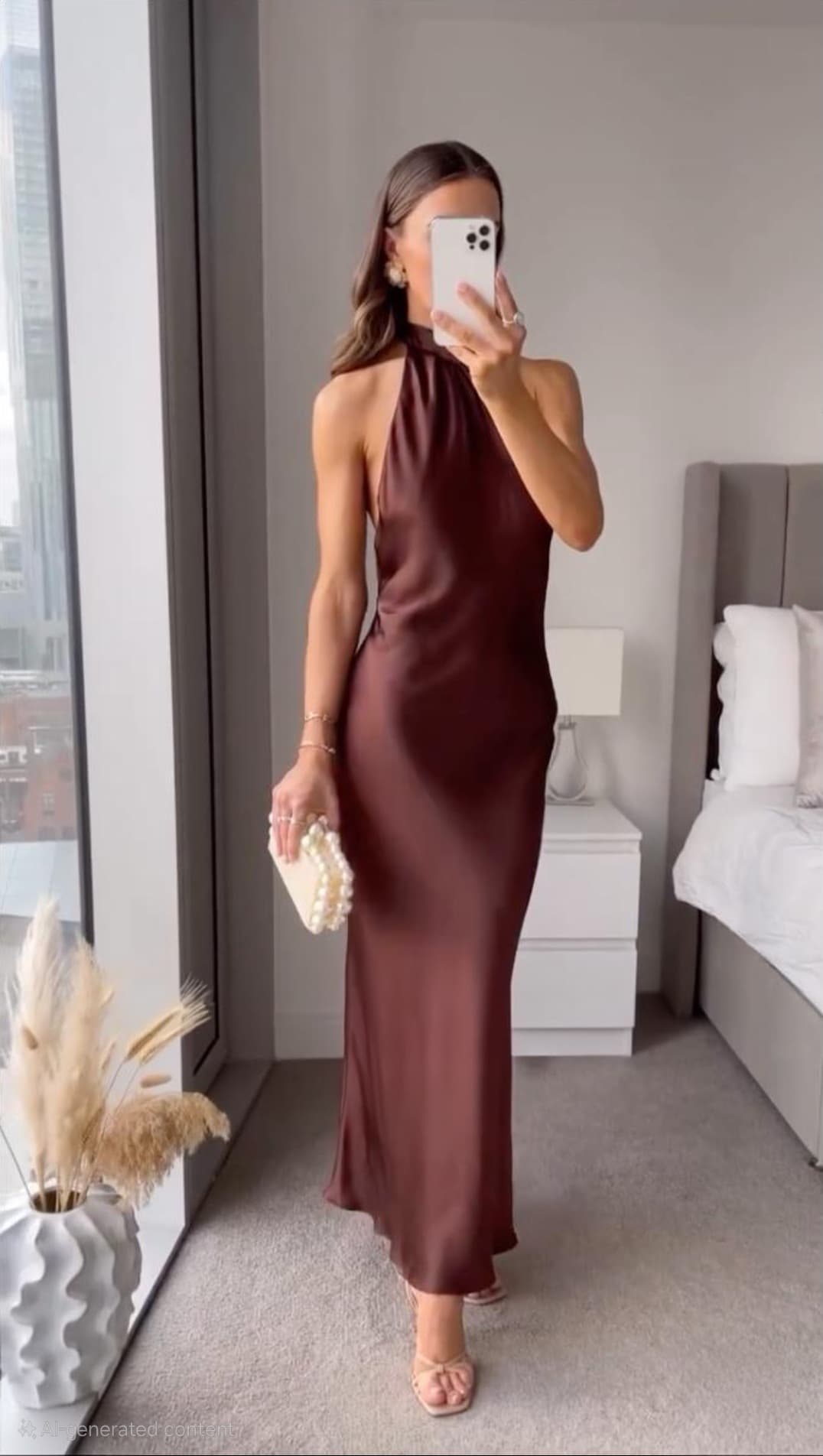 Elegant Dusk Midi Dress for Evening Wear