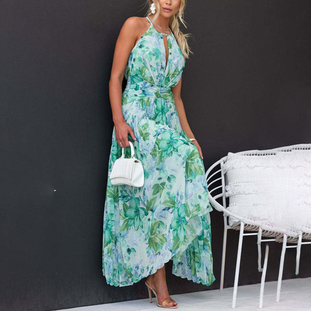 Elegant Floral Breeze Maxi Dress for Summer