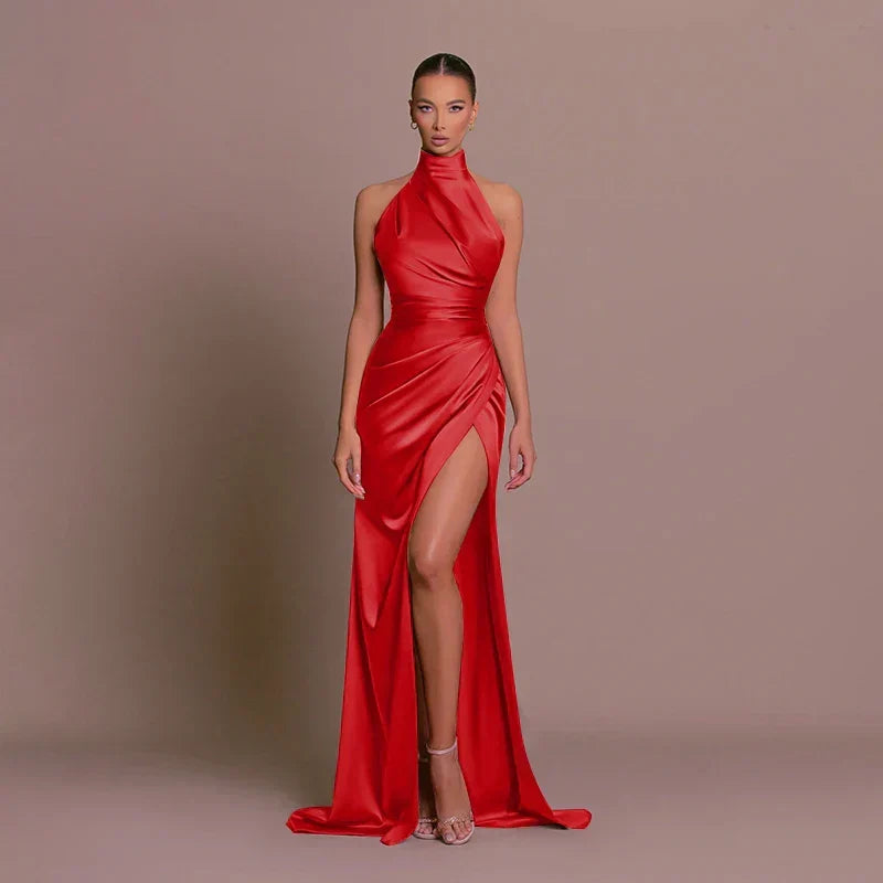 Elegant High-Slit Evening Dress