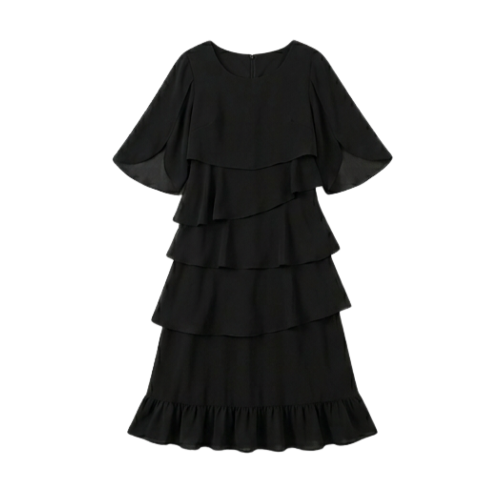 Elegant Layered Ruffle Dress