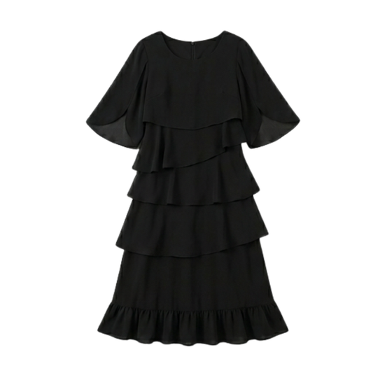 Elegant Layered Ruffle Dress