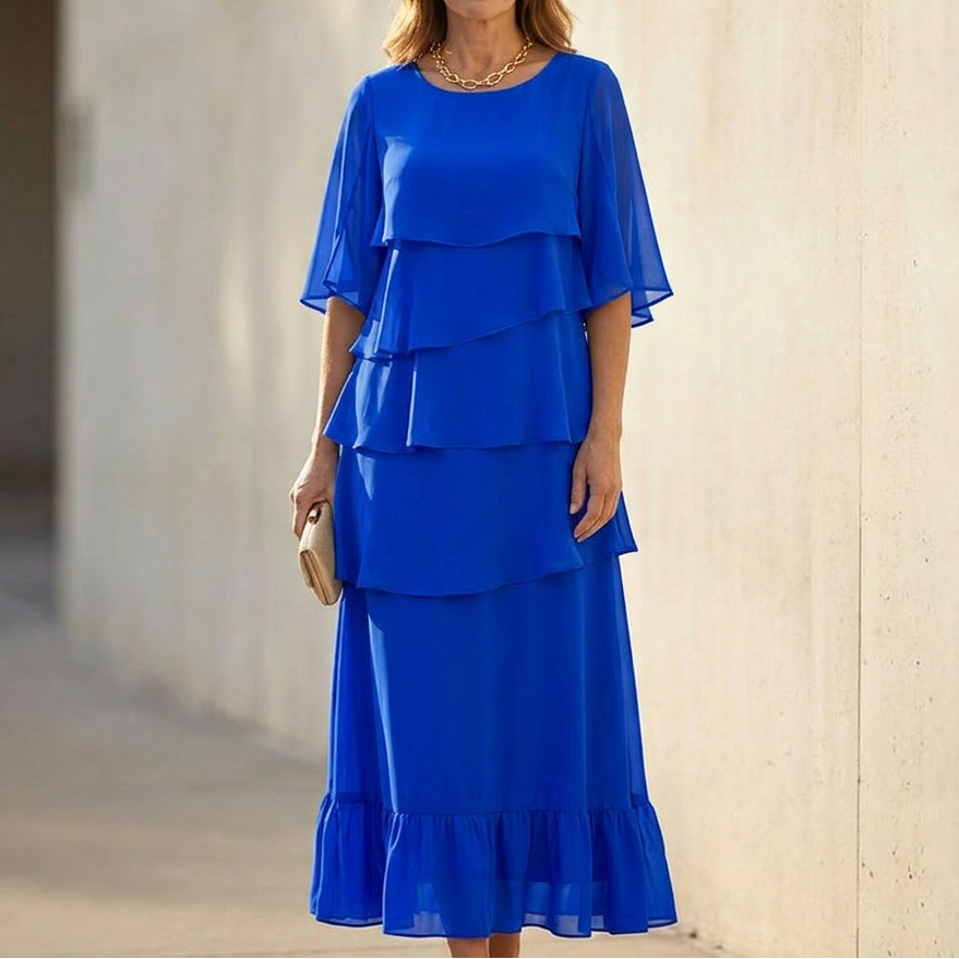 Elegant Layered Ruffle Dress