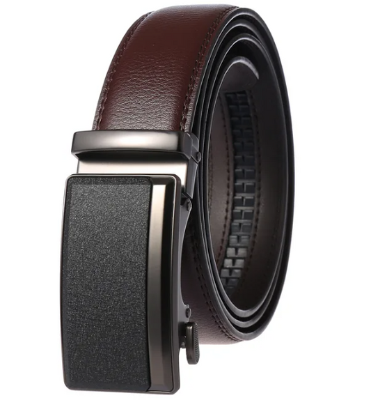 Elegant Luxury Men's Belt with Automatic Buckle