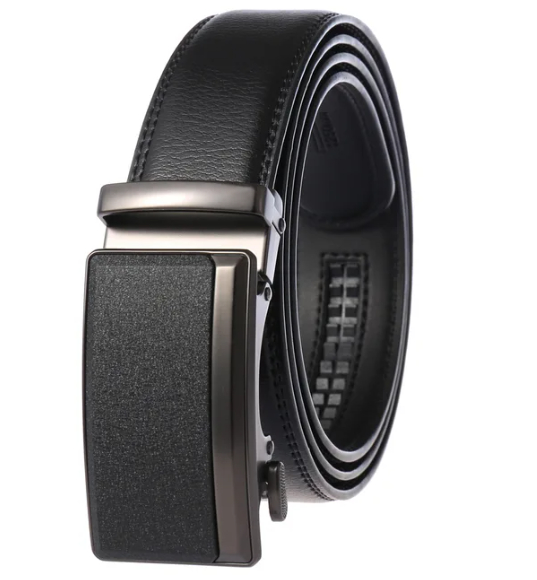 Elegant Luxury Men's Belt with Automatic Buckle
