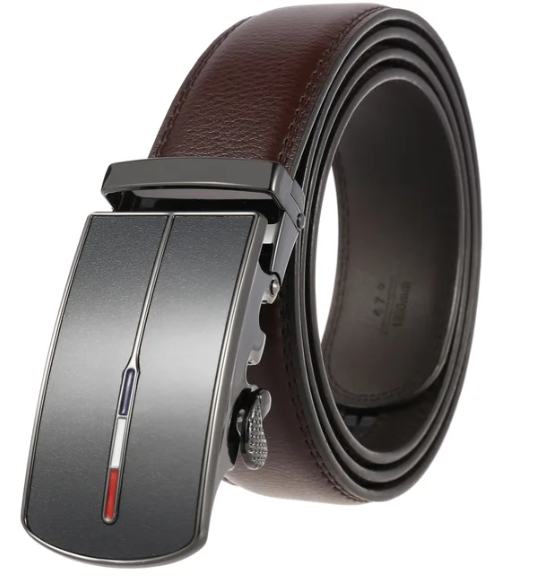 Elegant Luxury Men's Belt with Automatic Buckle