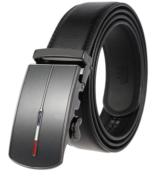 Elegant Luxury Men's Belt with Automatic Buckle