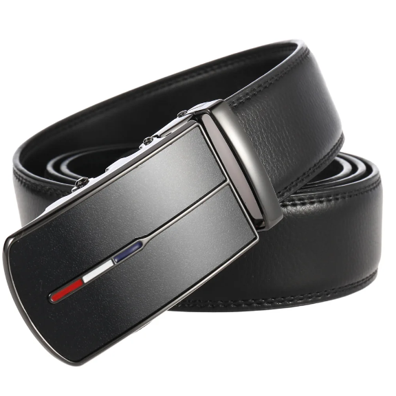 Elegant Luxury Men's Belt with Automatic Buckle