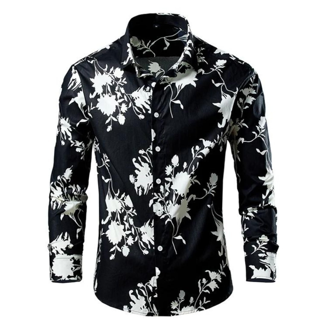 Elegant Men's Floral Shirt - Comfortable Cut