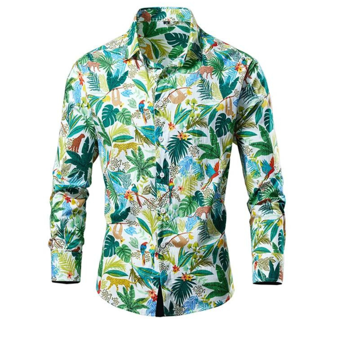 Elegant Men's Floral Shirt - Comfortable Cut