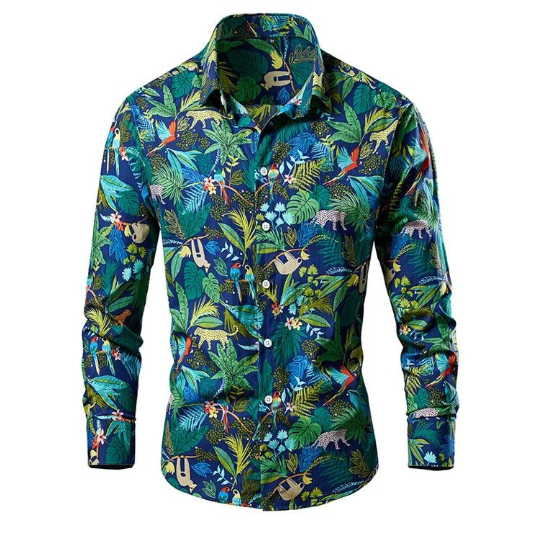 Elegant Men's Floral Shirt - Comfortable Cut