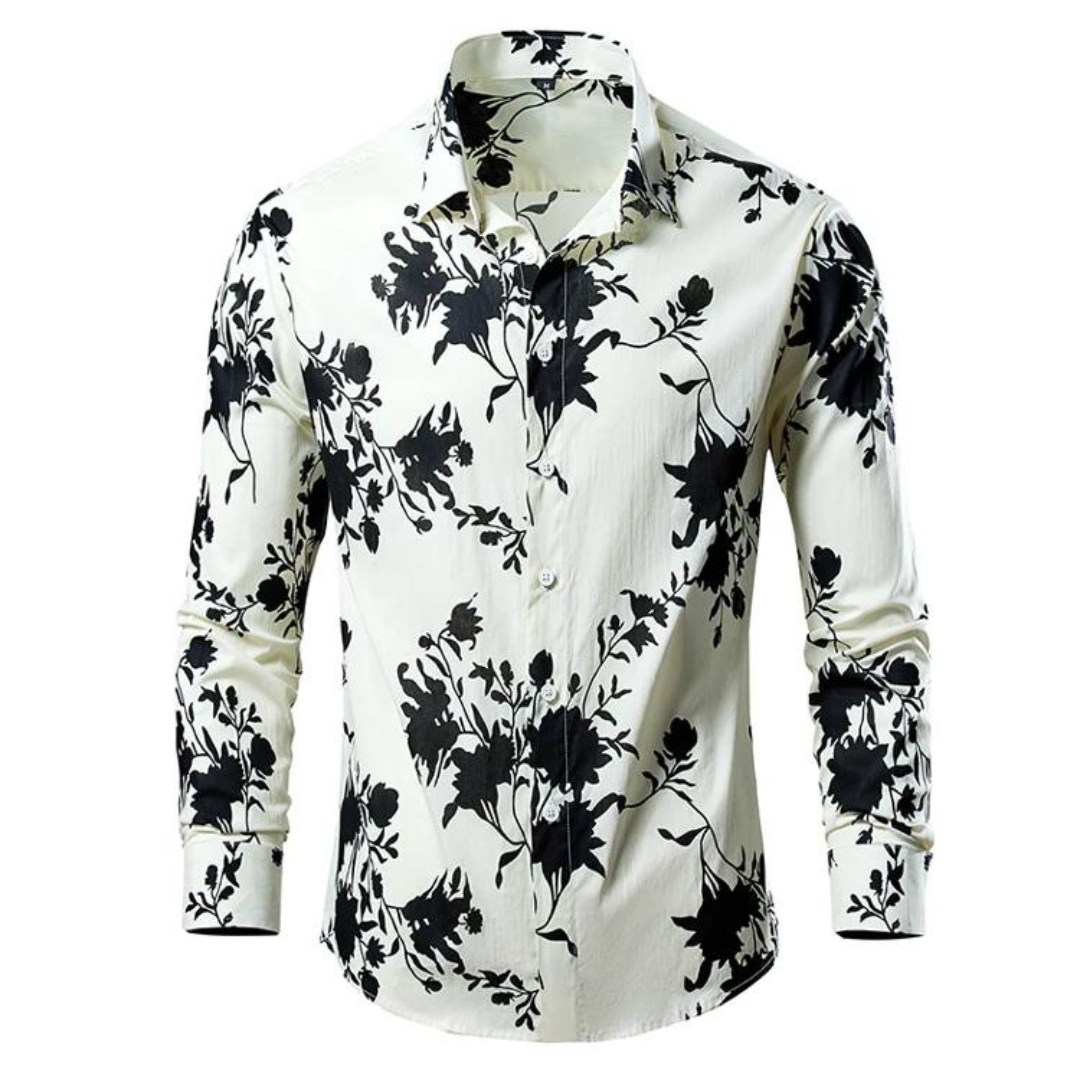Elegant Men's Floral Shirt - Comfortable Cut