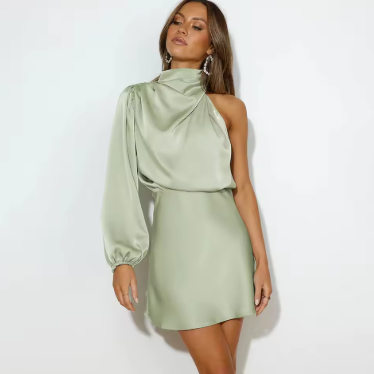 Elegant One-Shoulder Evening Dress