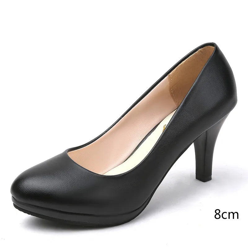Elegant Orthopedic Women's Black Pumps with Cushioned Support
