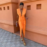 Elegant Pleated Maxi Dress
